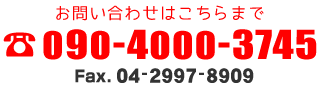 tel.090-4000-3745 fax.04-2997-8909